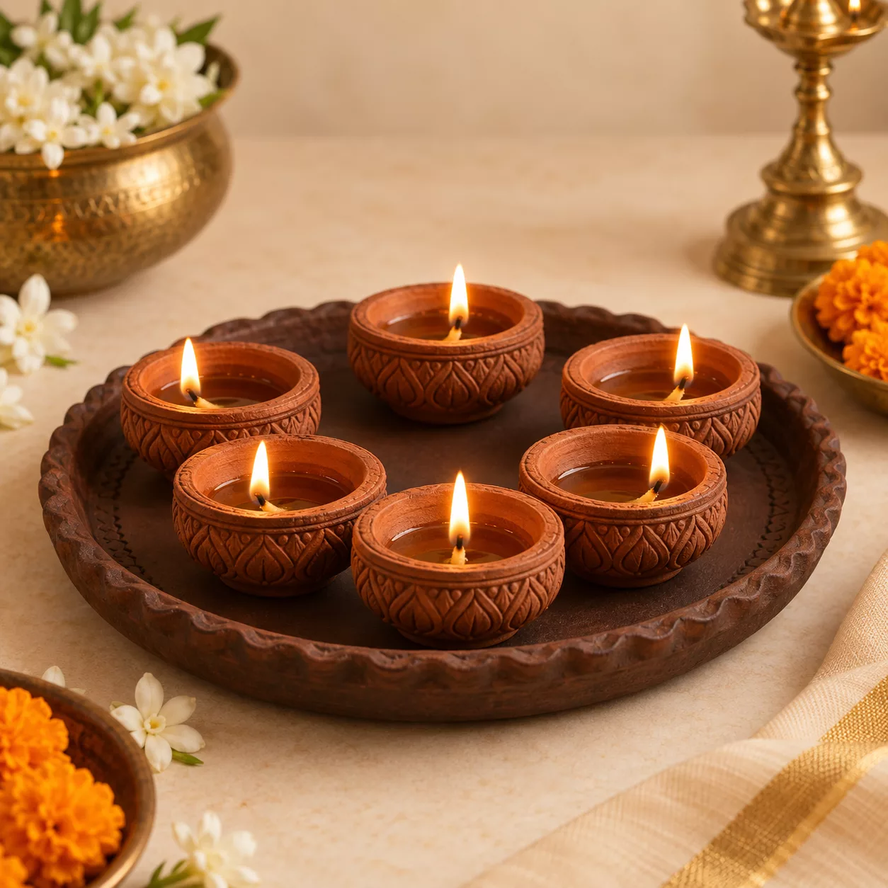 Terracotta lamps