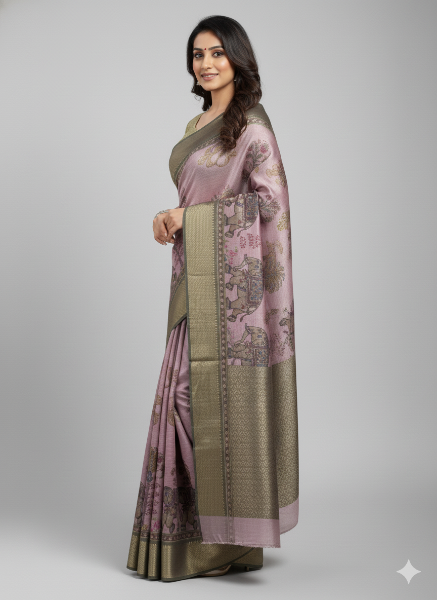 Silk with cotton blended saree