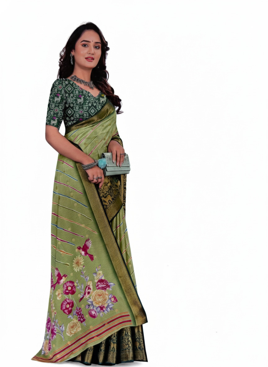 Charvi silk saree with blouse