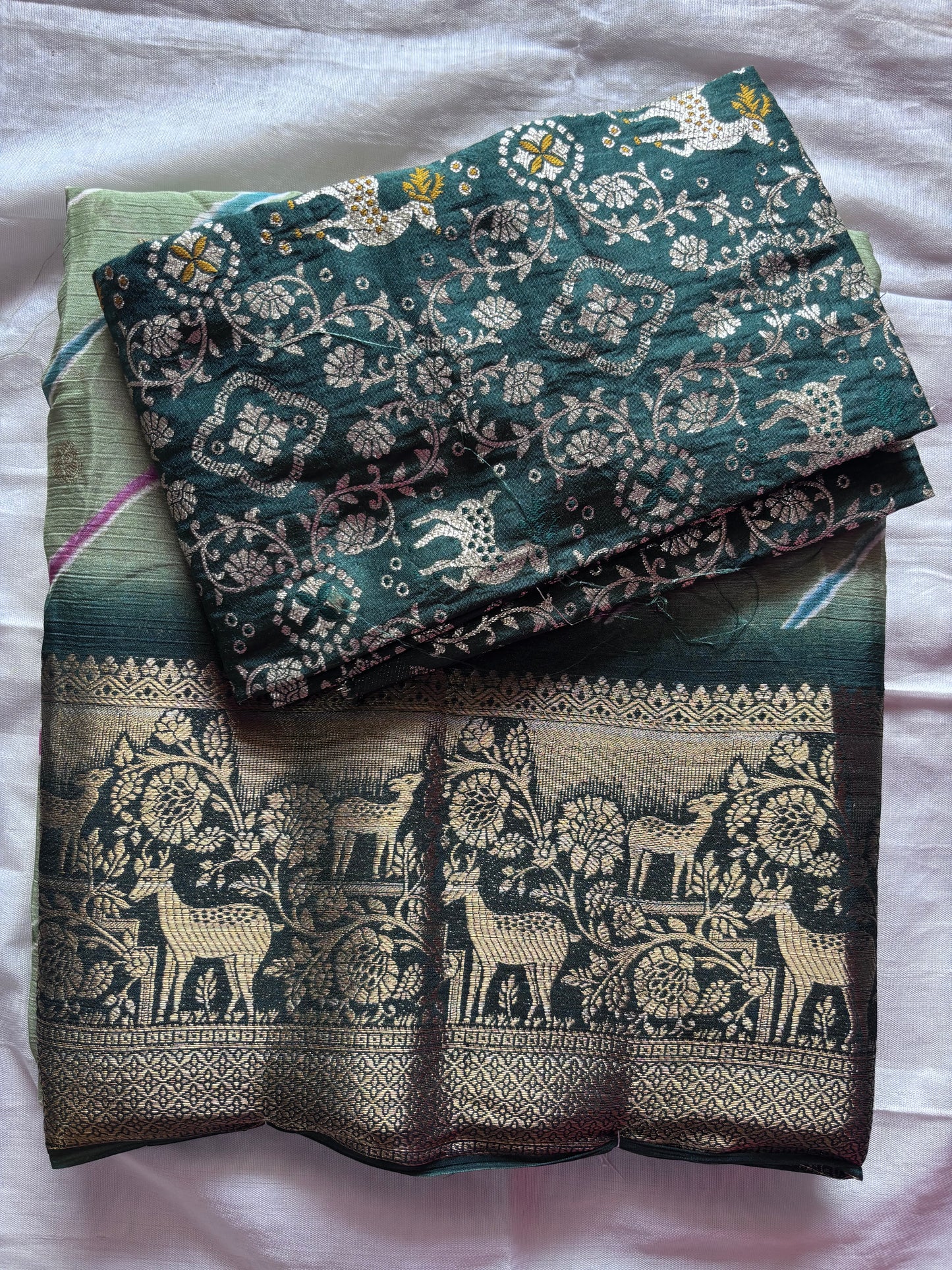 Charvi silk saree with blouse