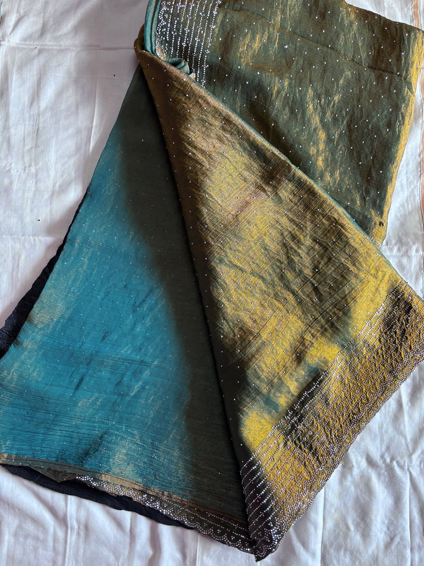 Emerald Saree-Deep Teal